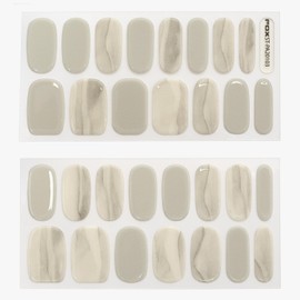 Foxology Vegan And Cruelty Free Semi Cured Gel Nail Strip Kit Includes 30 Nail Strips, Alcohol Free Nourishing Prep Pad, A Gel Top Coat, A Wooden Cuticle Stick, Nail File - STONY PATH