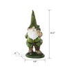 Topadorn Resin Gnome Statue - Outdoor Garden Decorative Frog Statuary