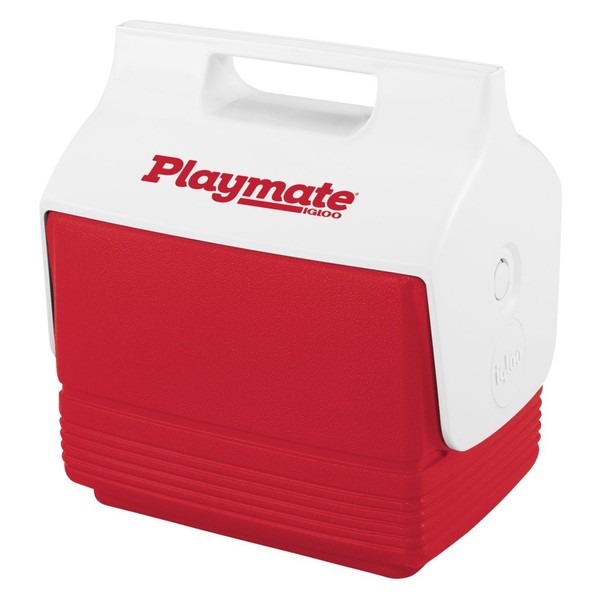 Igloo 12424 Mini Playmate Cooler, 4 quart, 6-Can Capacity, Red&white