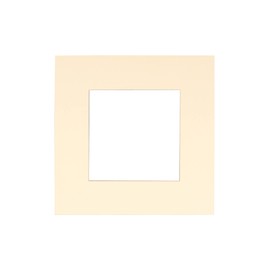 CountryArtHouse Cream Acid Free 14x14 Square Picture Frame Mat with White Core Bevel Cut for 10x10 Pictures - Fits 14x14 Frame - Pack of 1 Matboard Show Kit with Acid Free Backing & Clear Bag
