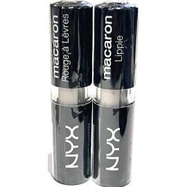 NYX MACARON LIPPIE Lipstick MALS10 BLACK SESAME  BUNDLE OF 2