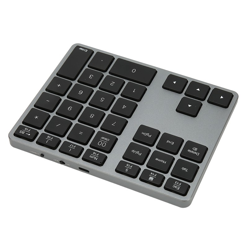Wireless Number Pad 35 Keys Scissor Switch BT5.0 Aluminium Alloy