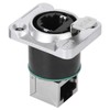 Conector de enchufes impermeables de interfaz RJ45, 2 conectores en