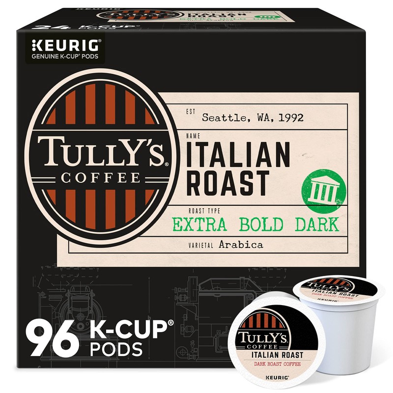 Tully's Coffee Italian Roast Keurig Single-Serve K-Cup Pods, Dark Roast
