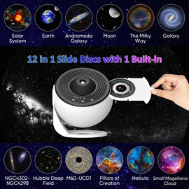 Xeefeel Galaxy Projector for Bedroom,13 in 1 Star Projector with Timer and 3 Button Control 360° Rotating Planetarium Ceiling Night Light Projector for Kids,Adult,Gifts,Ceiling,Bedroom Room Decor