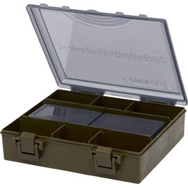 Prologic Tackle Organizer Black Box System 23,5x20x6 cm, Small Parts Box for Carp Tackle Box, Rig Box Fishing Box for Carp Rigs