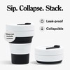 Stojo Collapsible Pocket Cup, Silikon, schwarz, 5 x 13 cm