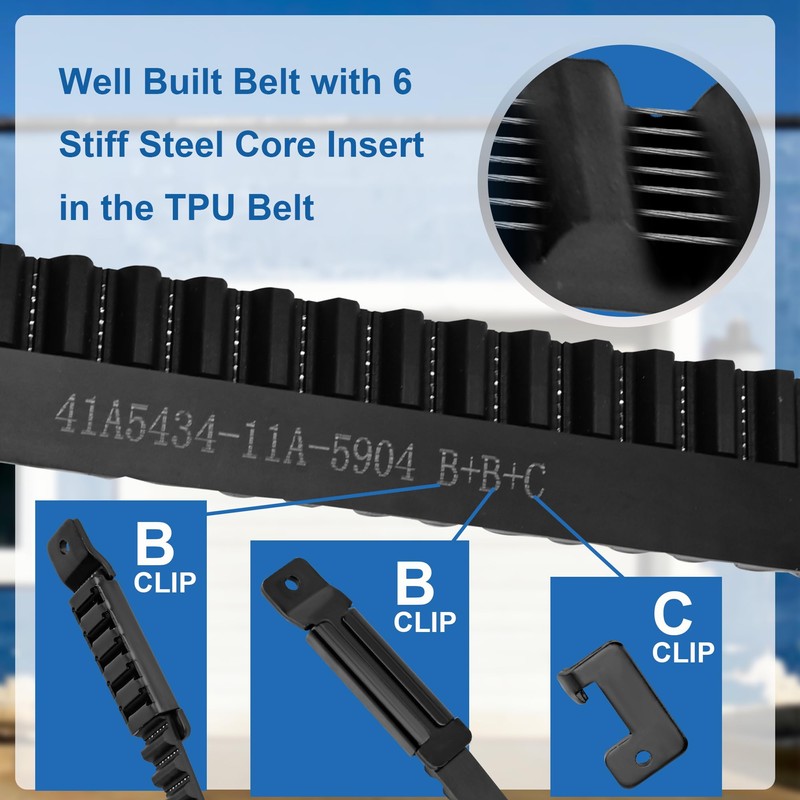 Garage Door Opener Belt 41A5434-11A -233'' Drive Belt for 7ft