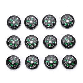 12pcs Mini Compass Waterproof Mini Size Durable Portable Magnetic Compass for Travel Climbing Camping Hiking Cycling Hunting Outdoor