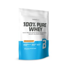 BioTechUSA 100% Pure Whey | Protein Powder with BCAA and Glutamine | Gluten Free, Palm Oil Free | 21 g Protein per Serving, 454 g, Apple Pie