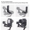 L Bracket Vertical Horizontal Switching Tripod Quick Release Plate 1/4in