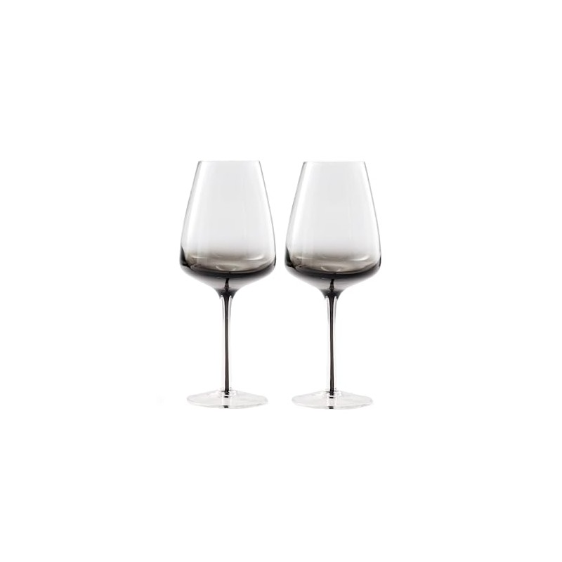 Aroma360 Hotel Collection | Dark Smoke Stem Clear Wine Glasses