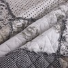 ABREEZE Grey Rose Floral Patchwork Quilts Cotton Queen Size Quilted
