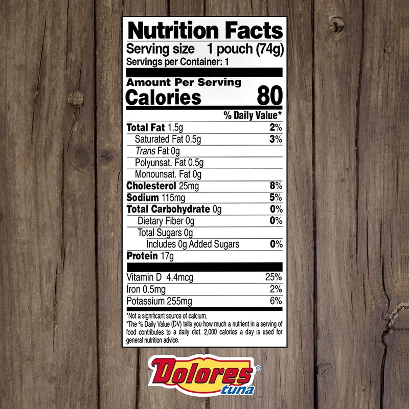 Dolores Chunk Light Yellowfin Tuna in Water, 2.6 oz (Pack