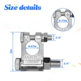 BESULEN Car Battery Terminal Kit, Heavy Duty Battery Cable Ends with Plastic Cover, 4 Pcs 3/8" Wire Lugs and Heat Shrink Tube, Negative and Positive, Compatible With Cars, Vans, Trucks and More