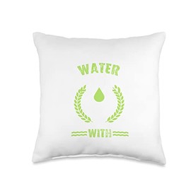Funny Beer T-Shirt - I Like My Water With Barley And Hops Throw Pillow