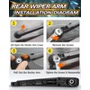 Rear Wiper Arm Blade Assembly, Replacement for Toyota RAV4 2013-2018