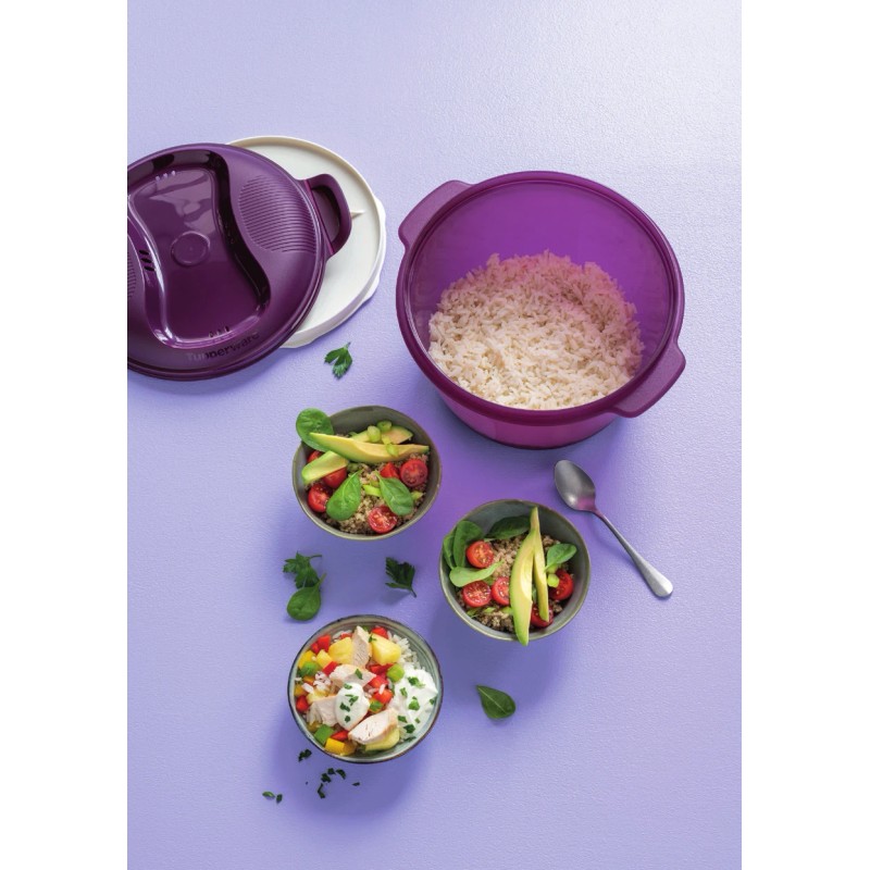 Tupperware Microwave Rice Cooker Purple Large 3L or 12 cup