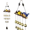 IGNPION 4 Birds Wind Chime Garden Windchimes for Outdoor Indoor