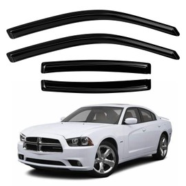 DimFlux Wind Deflector for Dodge 2011-2023 Charger 2012 2013 2014 2015 2016 2017 2018 2019 2020 Sun Protection Car Window Visors