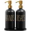 MOMEEMO Kitchen Soap Dispenser Set, Contains Hand and Dish Soap