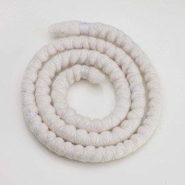 DreadLab - Bendable Spiral Dread Ties (30cm, White with White Thread)