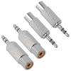 JJHXSM 4PCS Dual Channel 3.5mm Stereo Plug Male to RCA