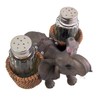 Spice Carrying Elephant Salt and Pepper Shaker Holder 4 3/4