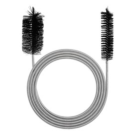 LFBEST Double Head Feeding Tube Brush, 155 cm Multifunctional Soft Cleaning Brush, Stainless Steel Hose Brush Drain Holes Cleaning Too for Pipes with Narrow Drain Hole