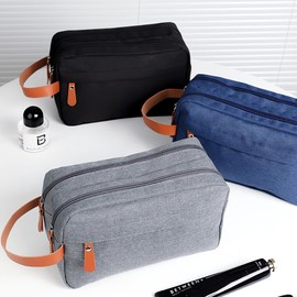 Fyriswho Kulturbeutel Herren Reise Kulturtasche Reisezubehör Kulturbeutel Waschtasche Rasiertasche Kosmetiktasche Kulturtasche zum Aufhängen Toilettenorganizer (Grau)