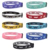 MONAZEO 9-27Pcs W.W.J.D. Webbing Bracelets What Wound Jesus Do Bracelets