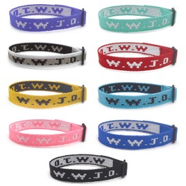 MONAZEO 9-27Pcs W.W.J.D. Webbing Bracelets What Wound Jesus Do Bracelets Inspirational Christian Bracelets for Women Men Adjustable Religious Woven WWJD Wristbands for Fundraisers
