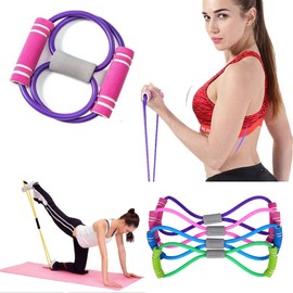 YOGA RESISTANCE BAND -Pilates BODY TRIMMER, Fitness Band, Waist & Ab Shaper, Arms, Chest Expander, Sit Up Pull ROPE (Yoga Toner)