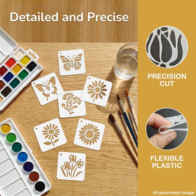 72 Pcs Stencils for Painting, Stencils for Crafts Reusable