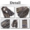 WHITE FANG MA022 Women's Scarf, Large, Leopard Pattern, Animal, Stylish,