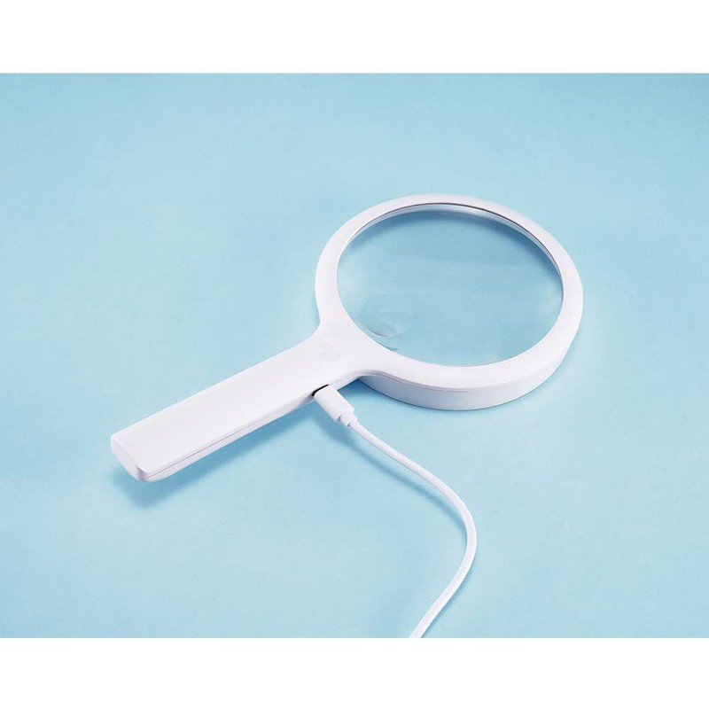 LHWCCPIT Rechargeable Magnifying Glass with 20 LED Light, 30X Handheld