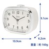 Casio TQ-159-7JF Alarm Clock, Cream, Analog Snooze Light, Retro
