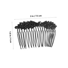 IWOWHERO 2pcs Sparkling Bridal Comb: Glitter Rhinestone Hair Accessories - Metal Side Combs For Women Wedding Hairstyles - Daily Styling Hair Clips