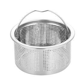 Miskall Kitchen Sink Drain Basket, 3-inch Basket for Kitchen Sink Strainer Replacement, Deep Cup with Handle, SUS 304 Stainless Steel
