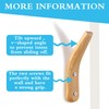 Boao 4 Pieces Wood Hooks for Towels Wall-Mounted Natural Wood