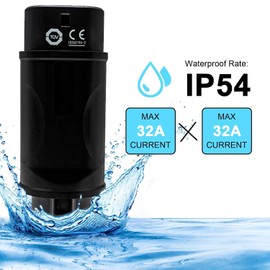 EV Charger Type 1 to Type 2 Adapter,SAE J1772 to IEC 62196-2 Adapter Level 3 32A Charger Connector Adapter