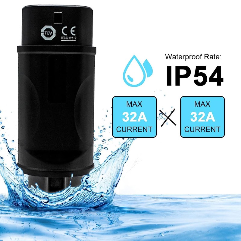 EV Charger Type 1 to Type 2 Adapter,SAE J1772 to