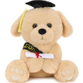 MorisMos Dog Graduation Stuffed Animal 2026, 11.5inch Cute Puppy Graduation Plush Toy with Cap, Diploma and Congrats Sash, Gift for Graduates Kindergarten Middle School College