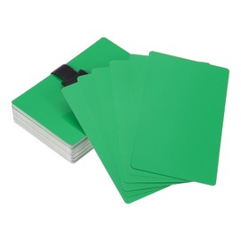 PATIKIL Metal Business Card 0.21mm Thick 3.4x2.1 Inch, 70 Pcs Anodized Aluminum Blank Laser Engraving Cards with Cable Ties for Multipurpose House Office, Green