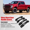 FZJDSD Gloss Black Door Handle Covers with Smart Key Cutout