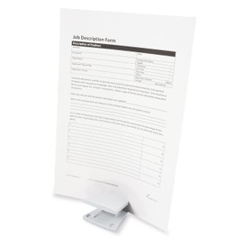 Carl PS-20-W Paper Stand, Document Holder, Clip, Tabletop, White, A4 Compatible, 10 Sheets