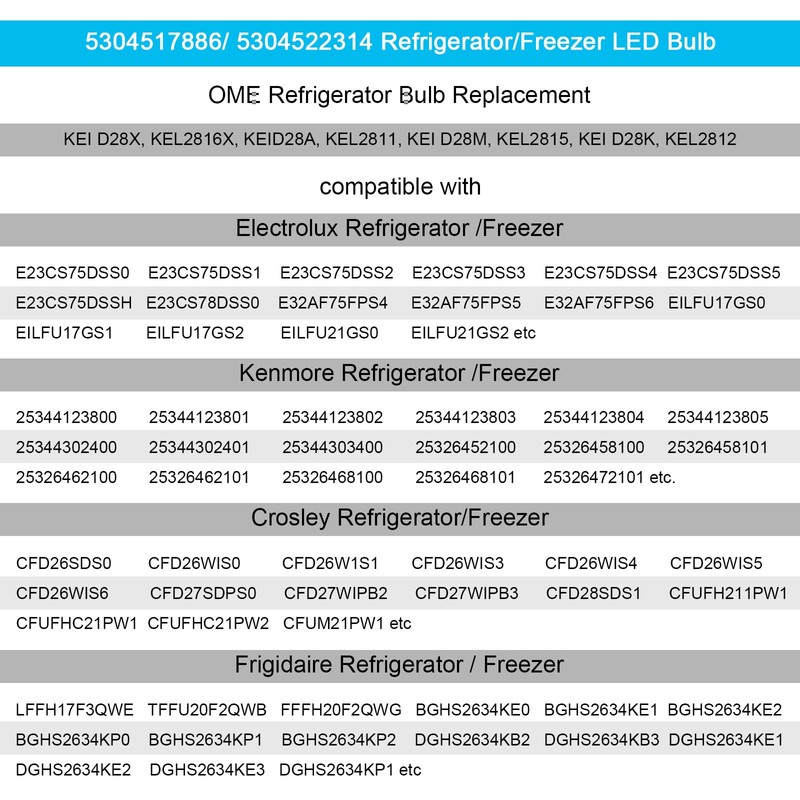 LFLAMPON Kei D28a Kel 2811 Refrigerator Bulb S02 Kei D28k