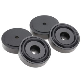 4 x Amplifier Pads for 40x10mm Aluminum Alloy Universal Copper Spikes Pads Base Pad Insulation Sand Blasting Amplifier Pads Feet