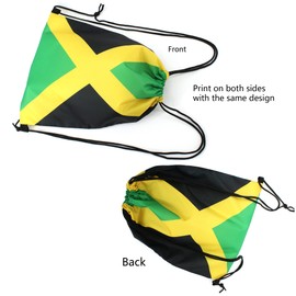 VOARYISA Man and Women Drawstring Backpack Waterproof Gym Sports Trave String Bag Cheer Bag Jamaican Afro Rasta Lion, Jamaican-1, One Size, Classic