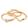 PILGRIM Gold Plated Stacking Rings - 3-in-1 Gift Set, Silver-Plated